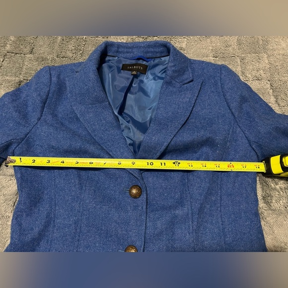 Talbots wool blend blazer jacket in cobalt blue color, size 4. - Picture 6 of 7